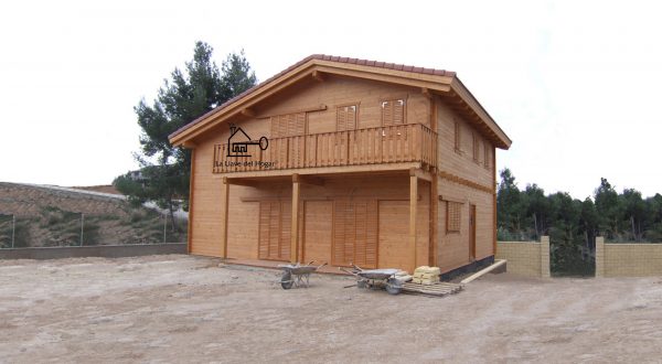 Casa de madera modelo Trevinca parte trasera